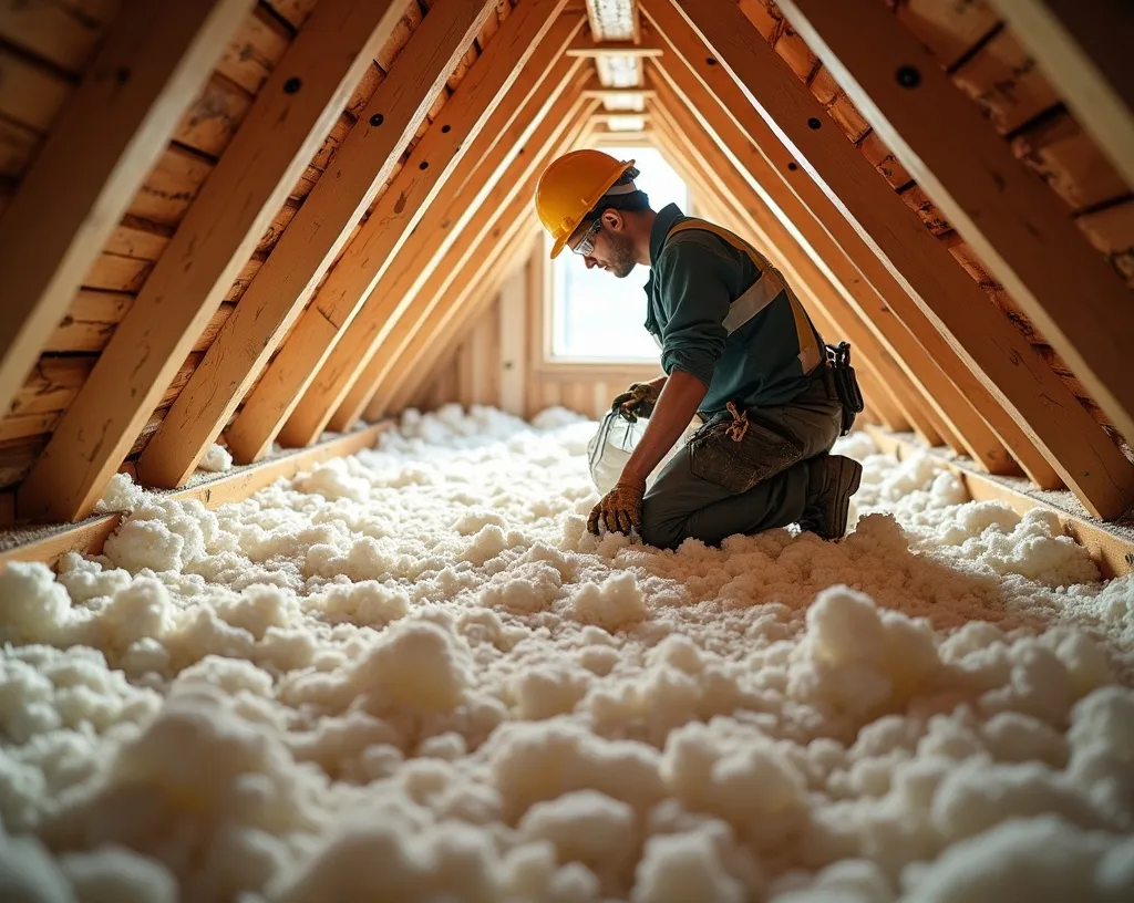 Cellulose Blown-In Insulation Installation